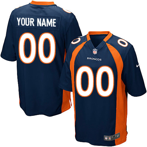 Nike Denver Broncos Customized Navy Blue Stitched Youth NFL Jersey